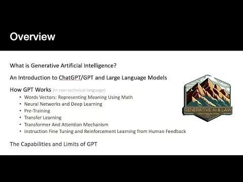 How GPT/ChatGPT Work - An Understandable Introduction to the Technology - Professor Harry Surden