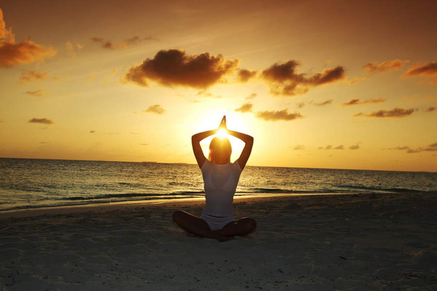 Sunset Yoga Woman